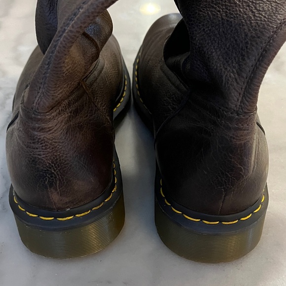 Dr. Martens Vintage Ranger Brown Leather Utility Slip On Steel Toe Work Boots - Picture 4 of 10